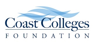 Waves with the words Coast Colleges Foundation.
