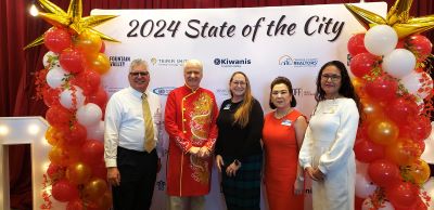 President Vince Rodriguez, Fountain Valley Mayor Glenn Grandis, Vice President Kate Mueller, Vice President Christine Nguyen, and Vice President Isela Osegueda