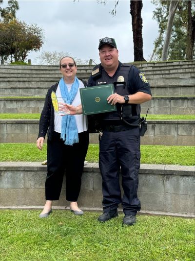 President Randall and Chad Miller, Public Safety Officer