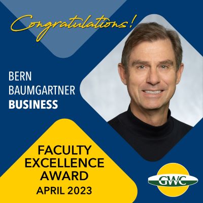 GWC Faculty Excellence Award Bern Baumgartner