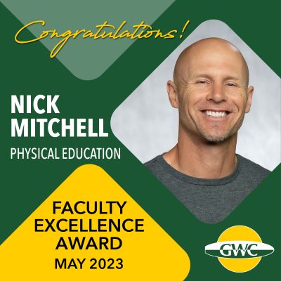 GWC Faculty Excellence Award Nick Mitchell