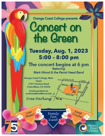 OCC Concert on the Green event flyer