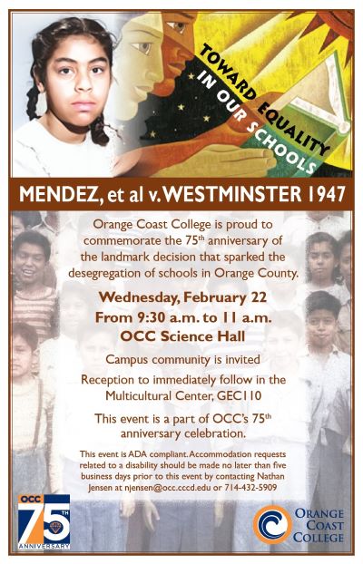 OCC flyer for Mendez, et al v. Westminster event