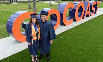 OCC Commencement student speaker Nancy Estrada and son, Adam