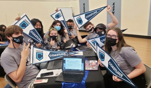 High school students with Coastline pendants